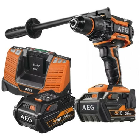 Perceuse Percussion Brushless AEG 18V - 2 Batteries 6.0Ah - Un Chargeur BSB18BL-602C - Noir Et Orange 3 Perceuse Percussion Brushless AEG 18V - 2 Batteries 6.0Ah - Un Chargeur BSB18BL-602C - Noir Et Orange