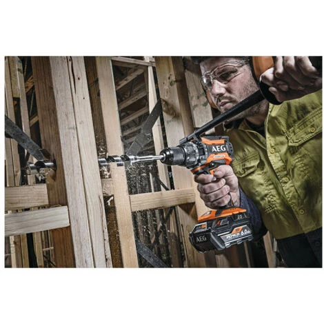 Perceuse Percussion Brushless AEG 18V - 2 Batteries 6.0Ah - Un Chargeur BSB18BL-602C - Noir Et Orange 6 Perceuse Percussion Brushless AEG 18V - 2 Batteries 6.0Ah - Un Chargeur BSB18BL-602C - Noir Et Orange – Image 4