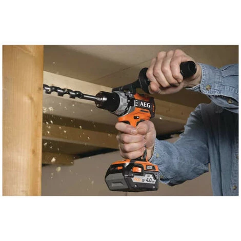 Perceuse à Percussion AEG Brushless 18V - 2 Batteries 4.0Ah - 1 Chargeur BSB18C2BL-402C - Noir Et Orange 5 Perceuse à Percussion AEG Brushless 18V - 2 Batteries 4.0Ah - 1 Chargeur BSB18C2BL-402C - Noir Et Orange – Image 3