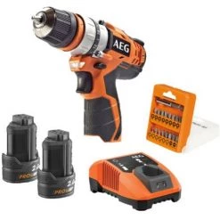 Perceuse Visseuse AEG 12V - 2 Batteries 2.0Ah - 1 Chargeur BBS12C2-202BKIT1