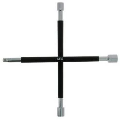 Clé En Croix Renforcée Démonte-roues - Douilles 17 - 19 - 21 Mm - Carré 1-2" - AEG