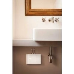 AEG 222116 MTH 570 Petit Chauffe-eau Instantané Circuit Ouvert à écoulement Libre 5,7 KW 230 V Blanc -AEG Soldes 29905531 5