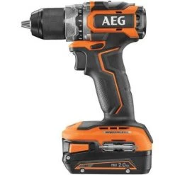 AEG Perceuse Visseuse Subcompact 18V BRUSHLESS BS18SBL-202C , 2 Batteries Pro Lithium 2,0 Ah, Mandrin Métal 13 Mm, 65 Nm De Cou