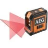 AEG Mesure Laser CLR215-B, Portée 15 M, Laser Rouge, 2 Lignes, Avec 1 Adaptateur, 2 Piles AA, 1 Pochette De Rangement, Bande Ve -AEG Soldes 60106975 1