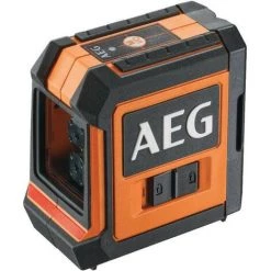 AEG Mesure Laser CLR215-B, Portée 15 M, Laser Rouge, 2 Lignes, Avec 1 Adaptateur, 2 Piles AA, 1 Pochette De Rangement, Bande Ve -AEG Soldes 60106975 2