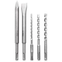 AEG Powertools Kit De Démarrage SDS-plus 5 Pièces 3 Forets SDS-plus, 2 Burins SDS-plus - 4932352653