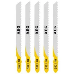 Pack De 5 Lames Scie Sauteuse AEG 75mm Bois T101B